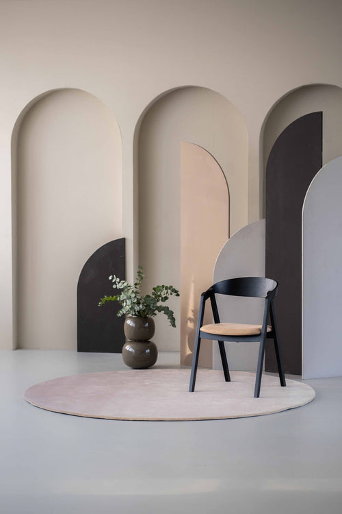 Vloerkleed MOMO Rugs Designer Elvire Gradient Dot Desert Taupe 200 rond - vtwonen shop