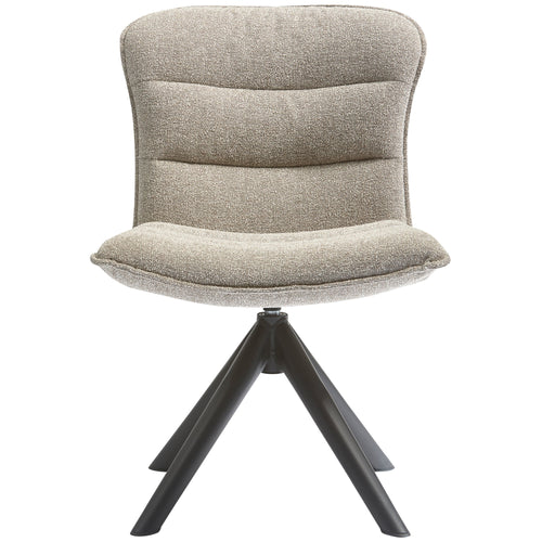 WOOOD draaibare eetkamerstoelen Nika - Polyester - Taupe - Set van 2 - vtwonen shop