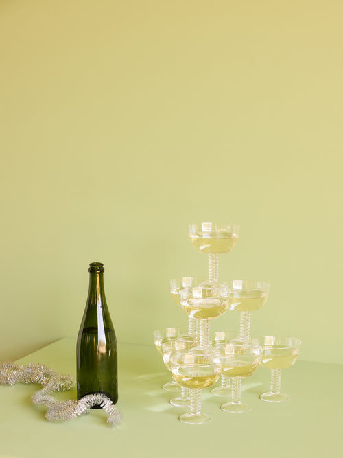 Hübsch champagneglas Clink - kristal - ø11xh13cm
