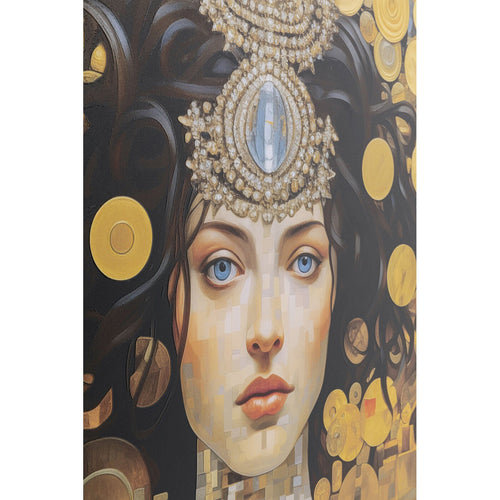 Kare Design Schilderij vrouw Art Nouveau 120x120cm