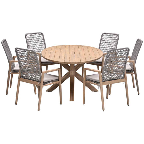 Garden Impressions tuinset Luando - Tamako - bruin - 220x115 cm - ovaal - 7-delig