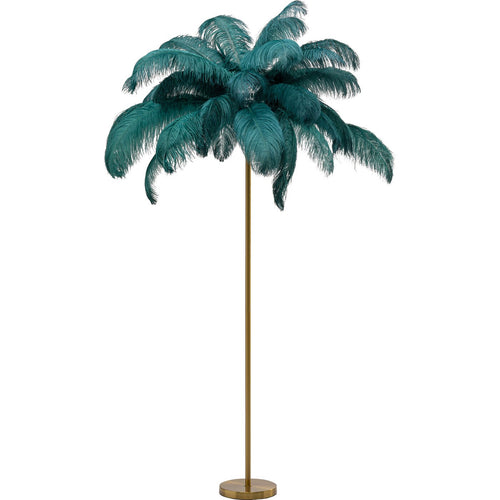 Kare Design Vloerlamp veren 165cm groen - vtwonen shop