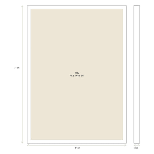 vtwonen fotolijst - hangend - bruin - hout - 51x71x3cm