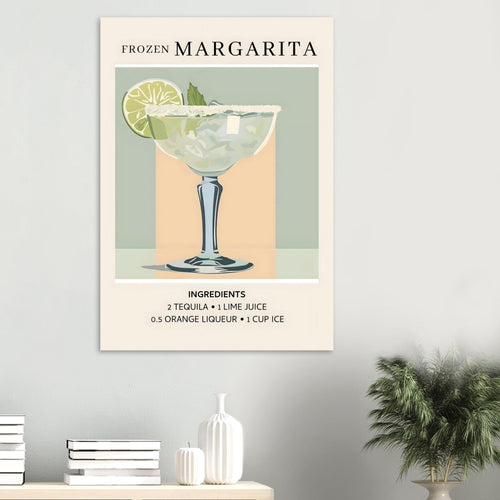 Artfulprints  Frozen Margarita cocktail I - Ingrediënten   poster 50x70 cm - vtwonen shop