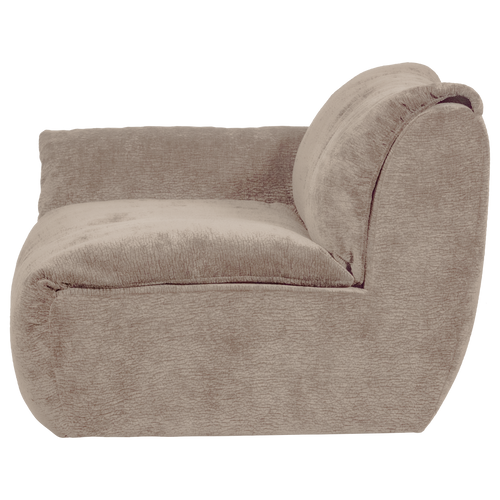 WOOOD 1-zits met arm links Baggy - Chenille - Zand - 81x114x101 - vtwonen shop