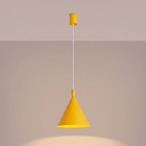 Sollux Lighting Hanglamp NOX 25 geel - 24,5x24,5x140cm