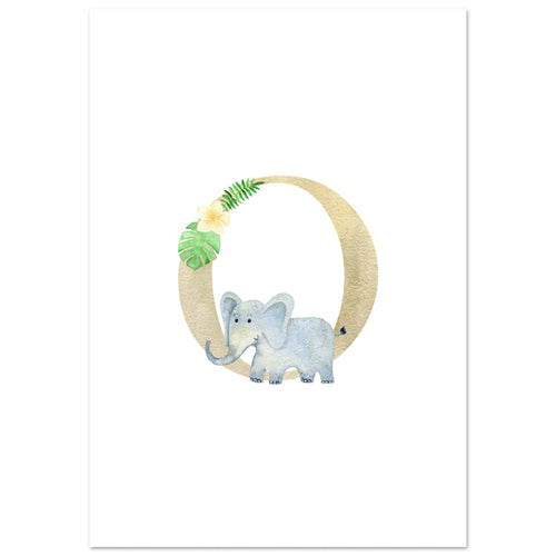 Artfulprints Poster Letter O kindernaam   - 50x70 cm - Meerkleurig