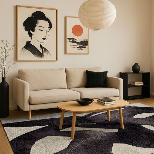Lola&Moi vloerkleed Soot - zilver - 80x150cm