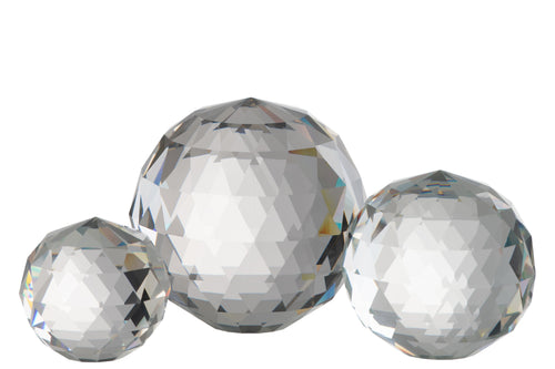 J-Line theelichthouder bal - kristal - transparant - vtwonen shop