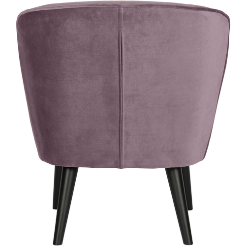 WOOOD fauteuil Sara - Velvet - Warm Lila - 59x71x70 - vtwonen shop