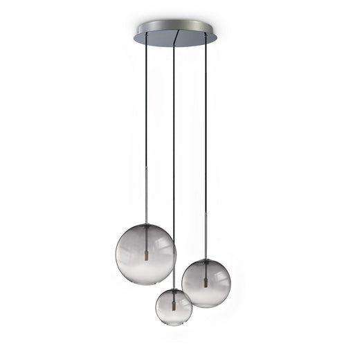 Ideal Lux EQUINOXE Cluster hanglamp plafondlamp met rookkleurige kap, 3x G4