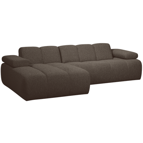 WOOOD chaise longue links Mojo - Bouclé - Bruin Melange - vtwonen shop