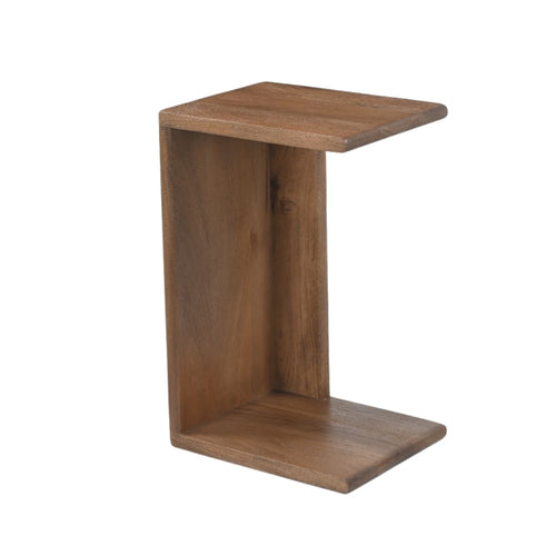 Giga Meubel Bijzettafel Nila - Donkerbruin Hout - 36x28x56cm