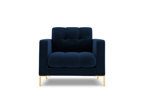 Cosmopolitan Design Fauteuil Bali flueel, koningsblauw - 96x87x75cm