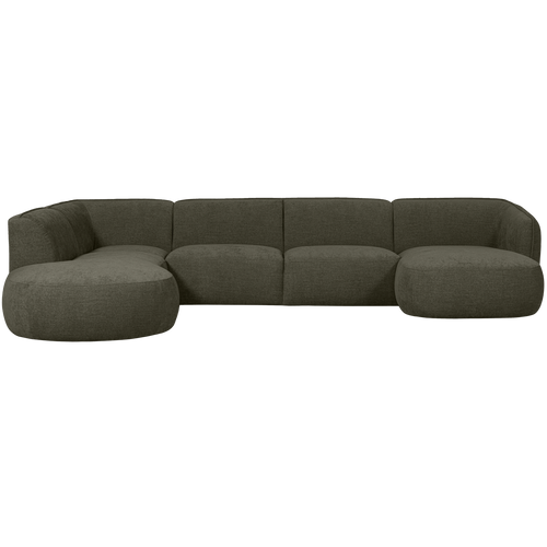 WOOOD bank rechts Polly - Polyester - Warm Groen - 71x353x150/245 - vtwonen shop