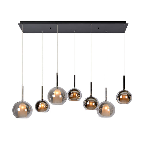 Atmooz hanglamp Saigon 7 - zwart - 110 x 30 x H 135 cm - G4