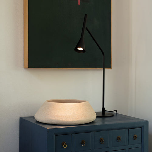Ideal Lux DIESIS Dimbare Geïntegreerde LED Tafellamp Zwart, Ingebouwde Schakelaar, 3000K