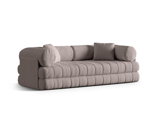 Cosmopolitan Design Converteerbare bank Kemi 3-zits, boucle warm grijs - 95x206x70cm