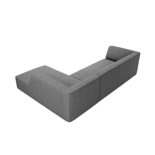 Cosmopolitan Design - Modulaire hoekbank rechts Siena 4-zits, structurele stof grijs - 180x273x69cm