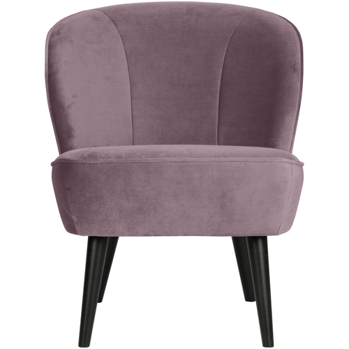 WOOOD fauteuil Sara - Velvet - Warm Lila - 59x71x70 - vtwonen shop