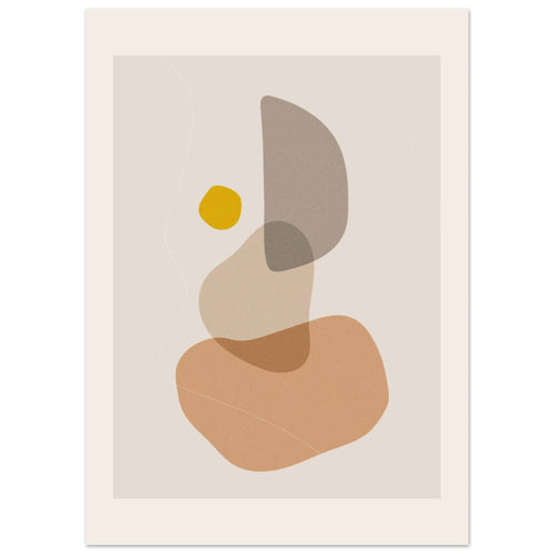 Artfulprints  Boho wall art - Abstract earth II   poster 50x70 cm