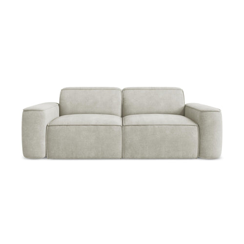LaMiaSofa 3-zits bank Melissa - chenille stof - parel - 204x102x70