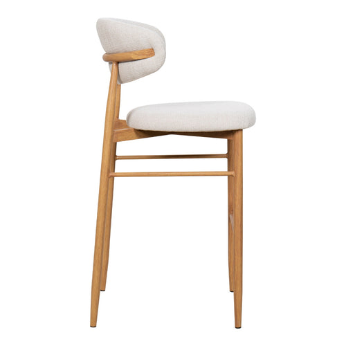 Giga Meubel Barkruk Alexia - Beige/Naturel - Zithoogte 75cm - Set van 2