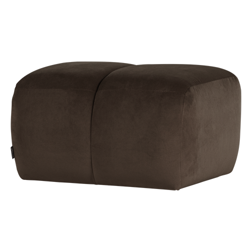 WOOOD poef Mojo - Velvet - Bruin - 45x84x64
