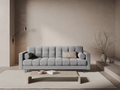 Cosmopolitan Design Slaapbank met opbergdoos Bali 3-zits, boucle lichtgrijs - 84x222x105cm