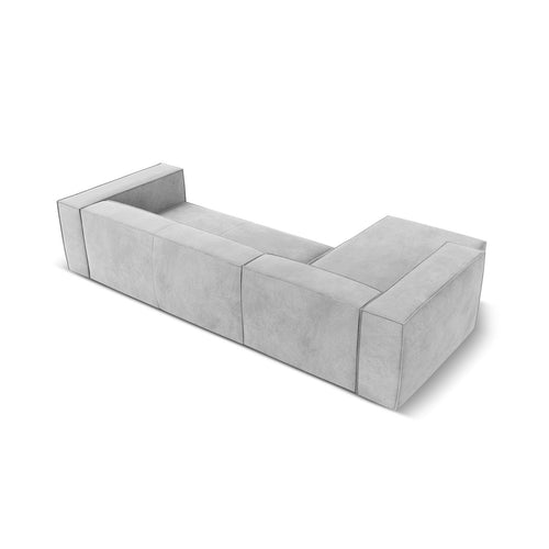 Cosmopolitan Design - Linker hoekbank Turin 5-zits, structurele stof geld - 173x290x68cm