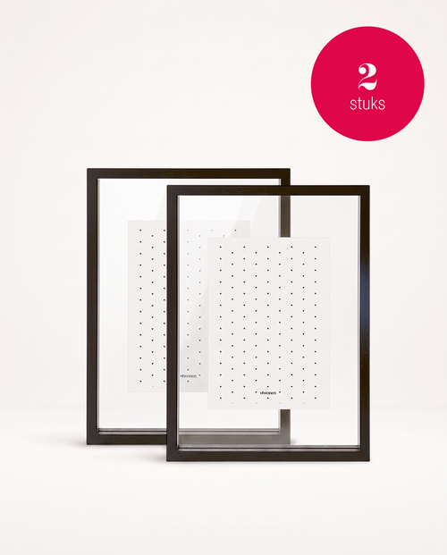 vtwonen Fotolijsten - Set van 2 - Zwart - Hout - 22 x 31 cm