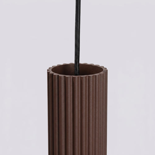 Sollux Lighting Hanglamp KARBON 3P bruin - 19,5x19,5x108cm