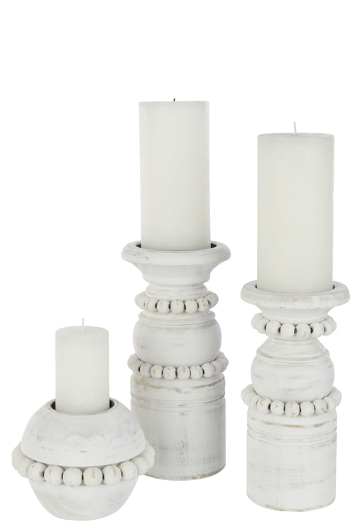 J-Line kaarshouder Pila - metaal - wit - large