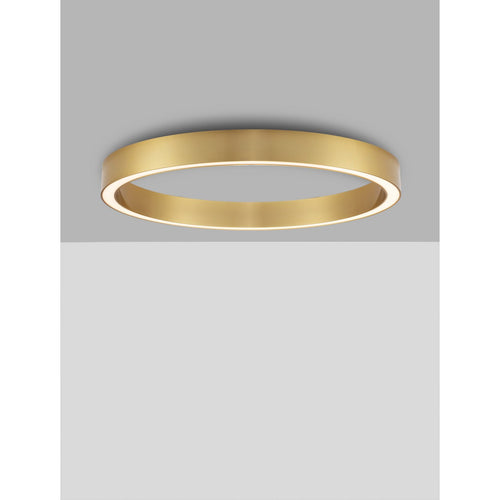 Nova Luce STING Geïntegreerde LED-plafondlamp, messing goudkleurig, Triac dimbaar, 50W, 2968lm, 3000K