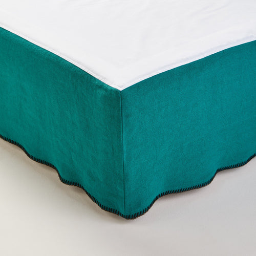 Madura Hoes voor boxspring Nino lagune en zwarte slinger 180x200 cm