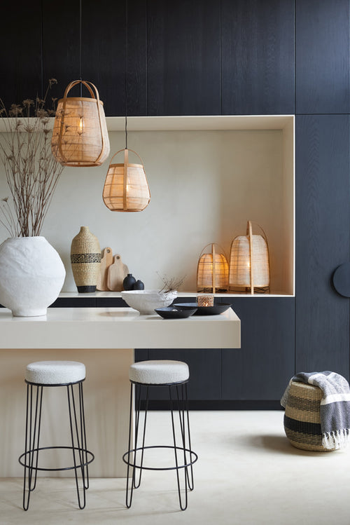 Light & Living hanglamp  - bruin - 32x32x44 cm