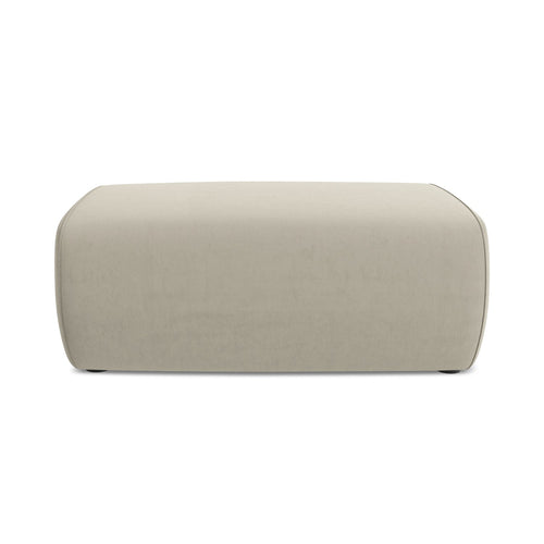LaMiaSofa Poef Perugia - velours - parel - 102x62x40