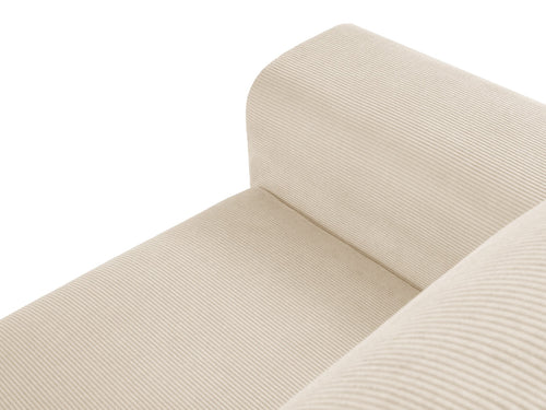 Cosmopolitan Design Converteerbare hoekbank rechts met opbergdoos Kyoto 4-zits, ribfluwelen, beige - 145x241x88cm