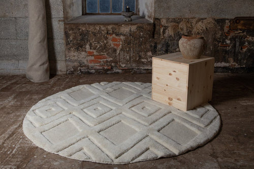 Rebellenclub Vloerkleed Fino - ø200cm - Beige - vtwonen shop