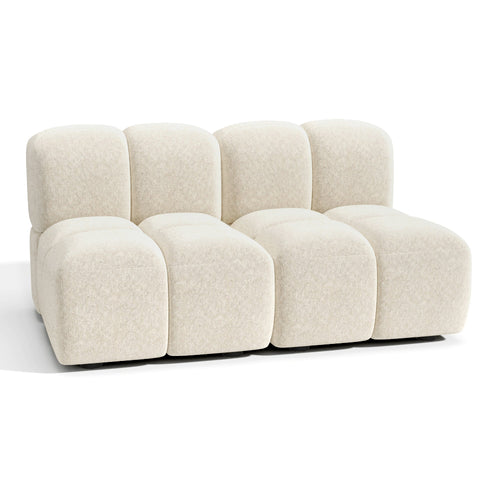 Premium Interiors - Modulaire bank MOSS - getextureerd fluweel  156cm