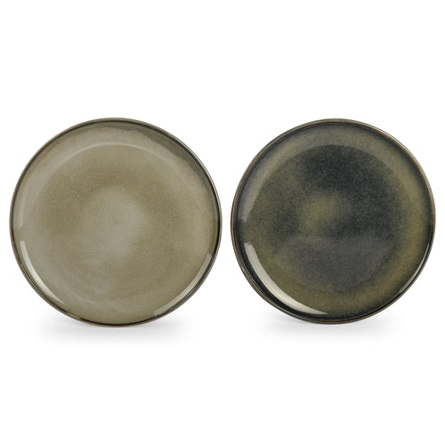 Salt & Pepper - Plat bord 20cm groen/blauw Meridian - Set van 4 - vtwonen shop