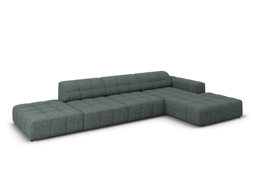 Cosmopolitan Design rechter hoekbank Chicago 5-zits, chenille olie - 167x348x78cm