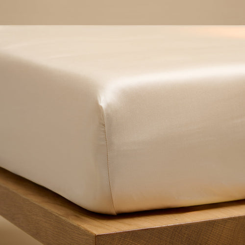 Coco & Cici - TENCEL Sateen Hoeslaken Wit Zand - 200x200x30