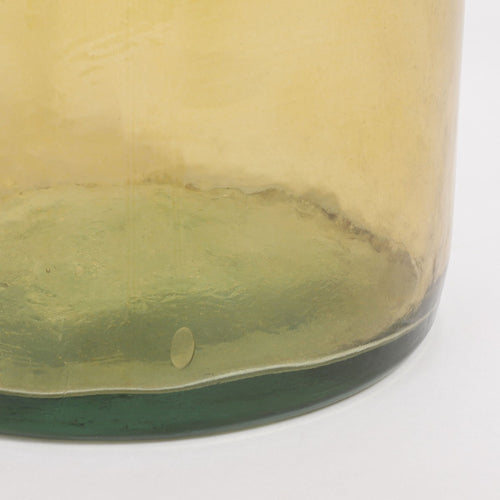 Mica Decorations Rioja Fles Vaas - H75 x Ø18 cm - Gerecycled Glas - Oker