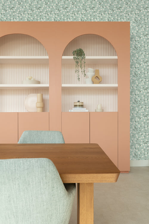 ESTAhome behang bloemmotief mintgroen - 50 x 900 cm - 139592 - vtwonen shop