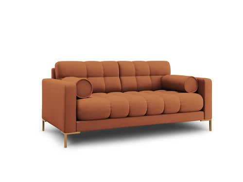Cosmopolitan Design Bank Bali 2-zits, structurele stof, baksteen - 96x152x75cm