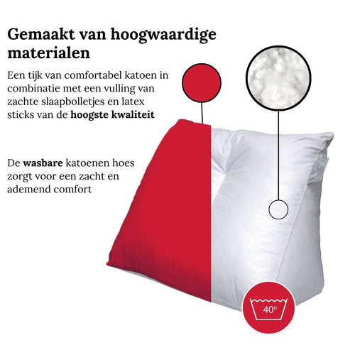 Ten Cate leeskussen - inclusief kussensloop - Rood