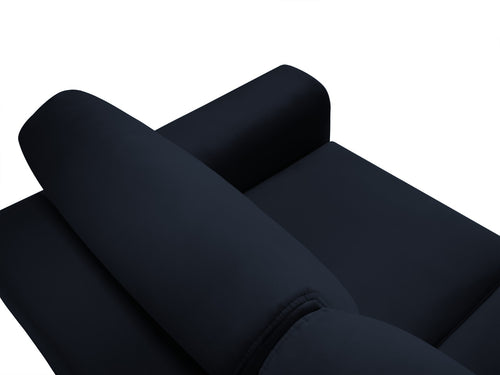 Cosmopolitan Design Slaapbank met opbergdoos Kyoto 3-zits, flueel donkerblauw - 100x235x88cm
