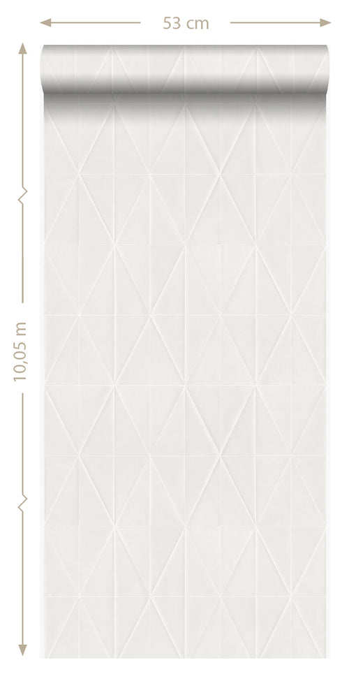 Origin Wallcoverings behang grafische vorm gebroken wit - 53 cm x 10,05 m - 347212 - vtwonen shop