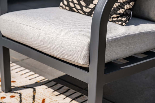 Monti loungeset - 4-dlg. - carbon black -  rope taupe - valley sand